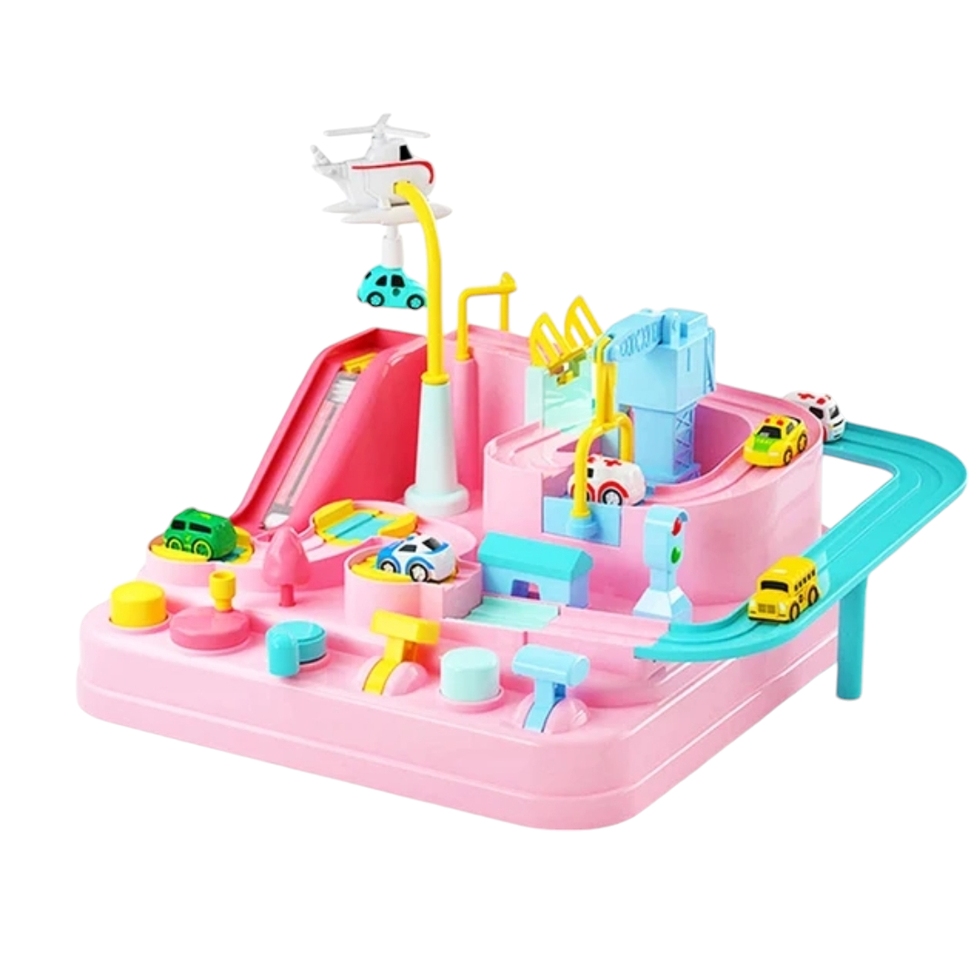 Circuit de Voiture Montessori - Jouet Éducatif Rampe Cascade Enfant 2-6 Ans