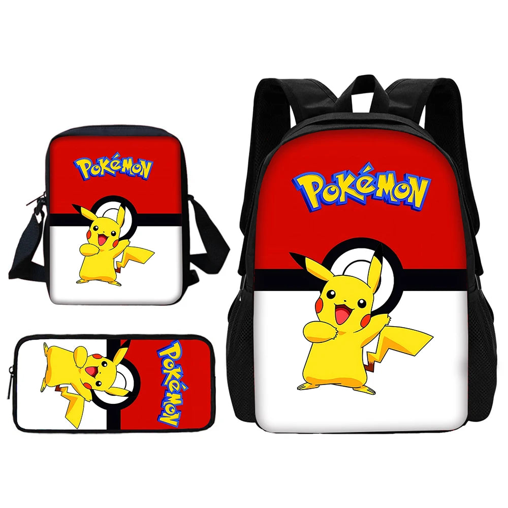 Sac à dos Pokémon - Cartable Scolaire - Sac à bandoulière, trousse