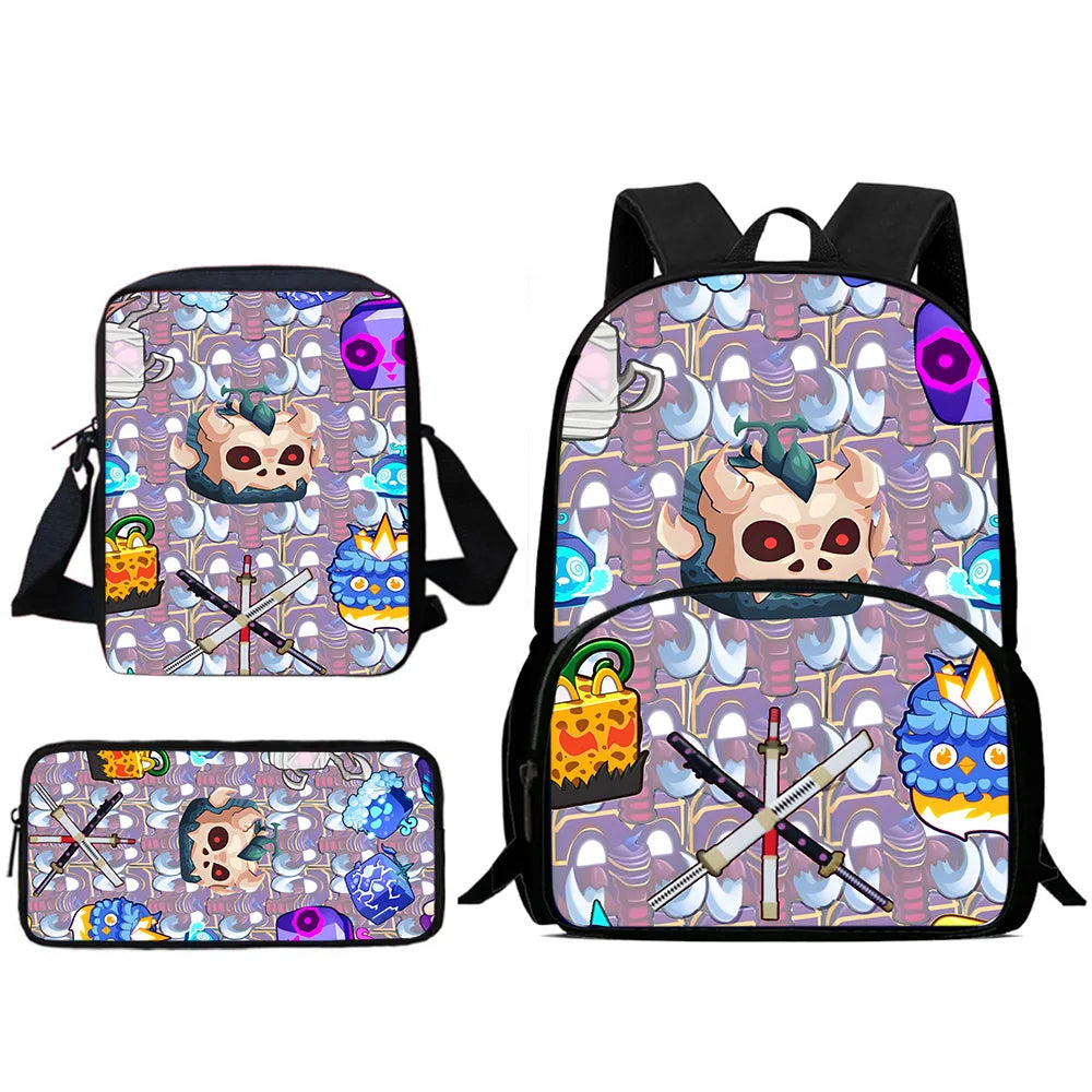 Sac à dos Blox Fruits Gaming - Cartable Scolaire, sac à bandoulière, Trousse