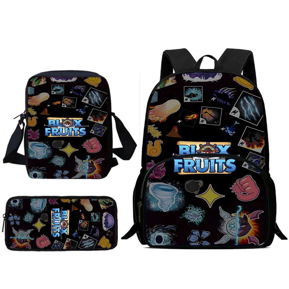 Sac à dos Blox Fruits Gaming - Cartable Scolaire, sac à bandoulière, Trousse