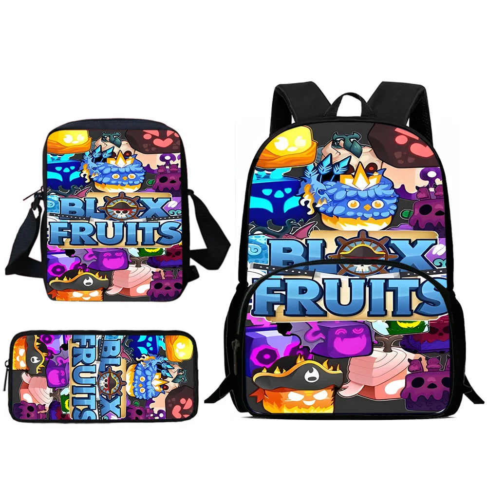 Sac à dos Blox Fruits Gaming - Cartable Scolaire, sac à bandoulière, Trousse
