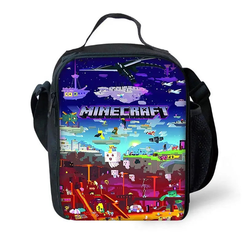 Sac à dos Minecraft - Sac à bandoulière, trousse