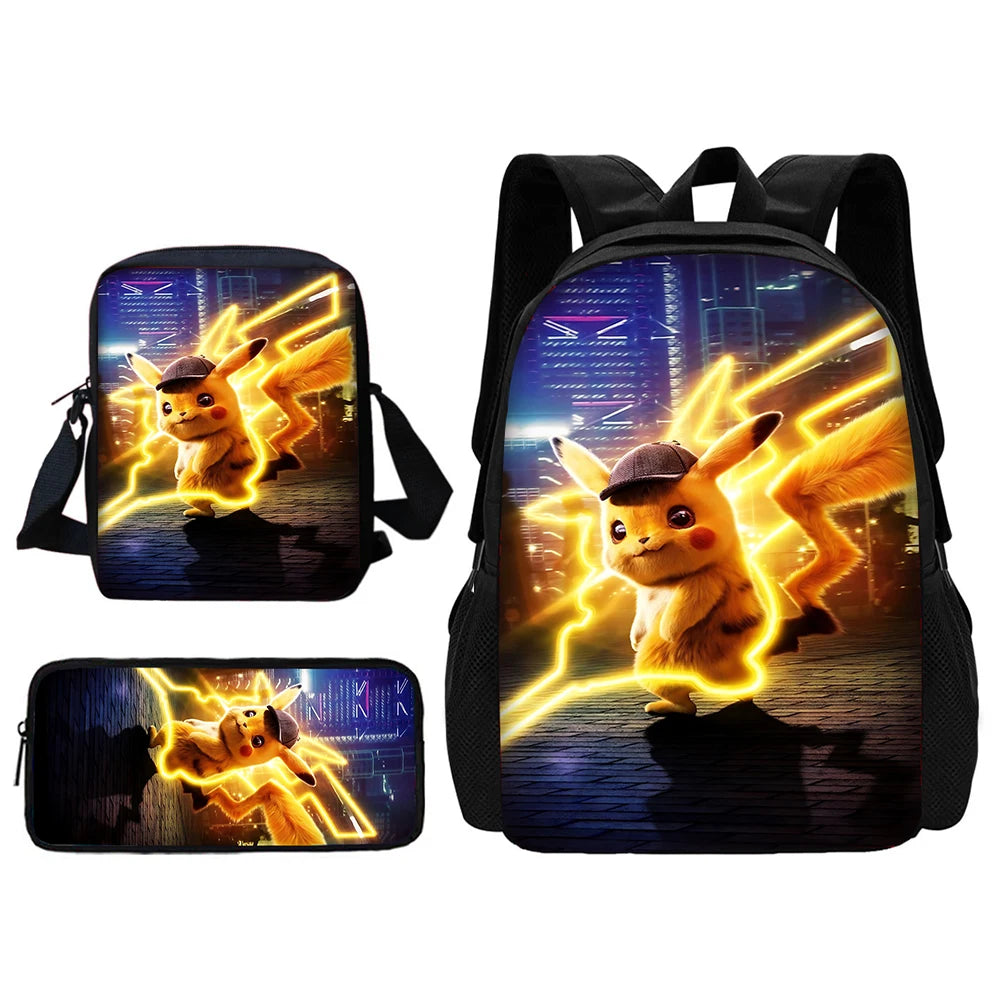 Sac à dos Pokémon - Cartable Scolaire - Sac à bandoulière, trousse