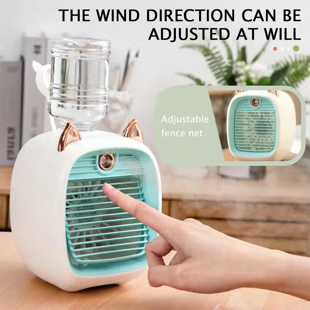 Ventilateur de Bureau USB - Rafraîchisseur Humidificateur Portable Silencieux