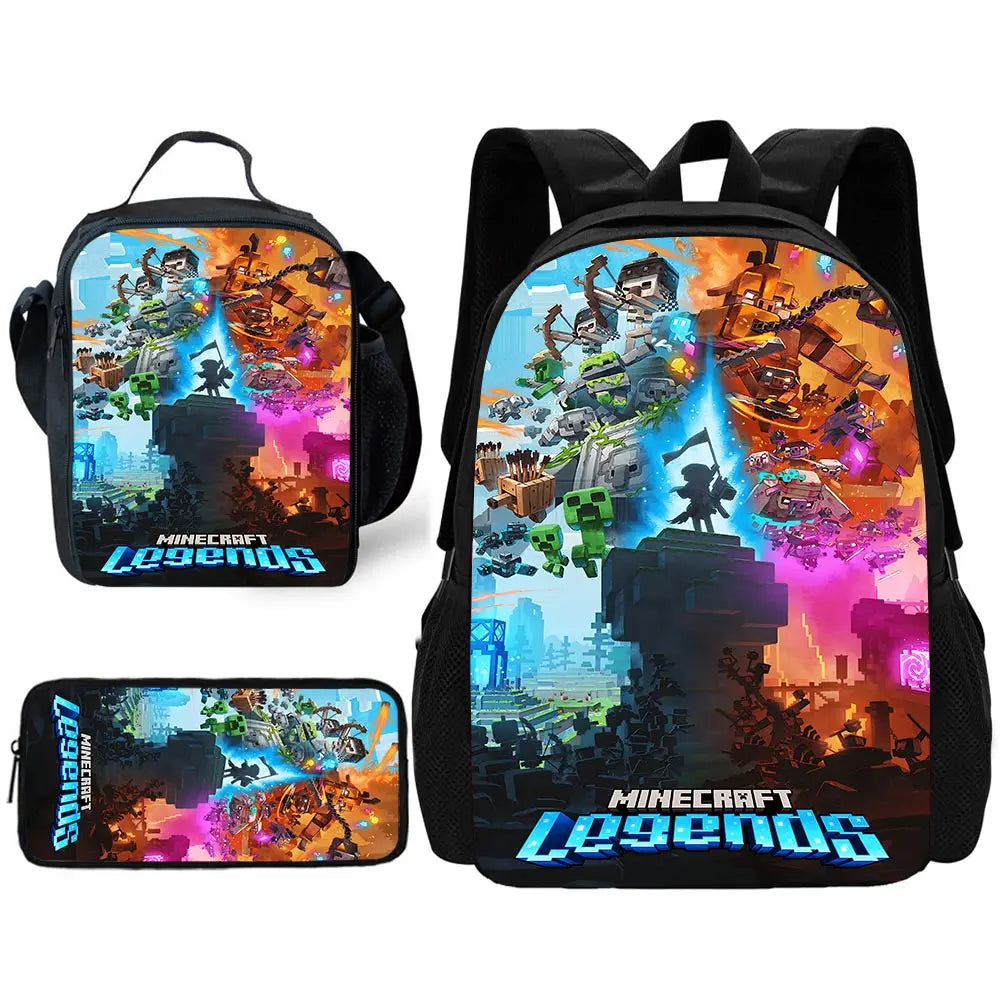 Sac à dos Minecraft - Sac à bandoulière, trousse