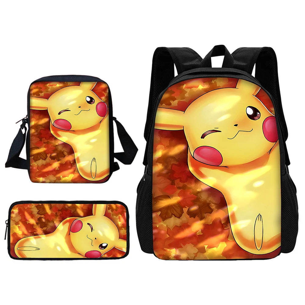 Sac à dos Pokémon - Cartable Scolaire - Sac à bandoulière, trousse