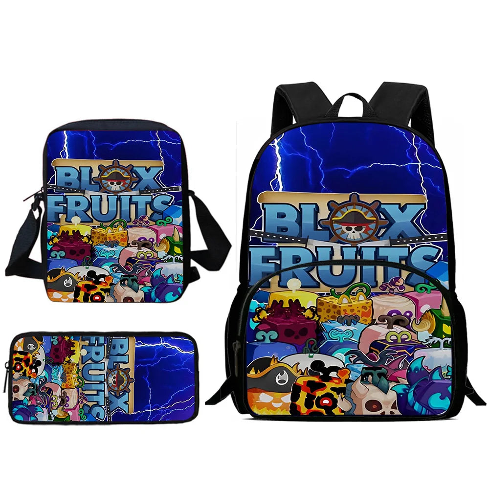 Sac à dos Blox Fruits Gaming - Cartable Scolaire, sac à bandoulière, Trousse