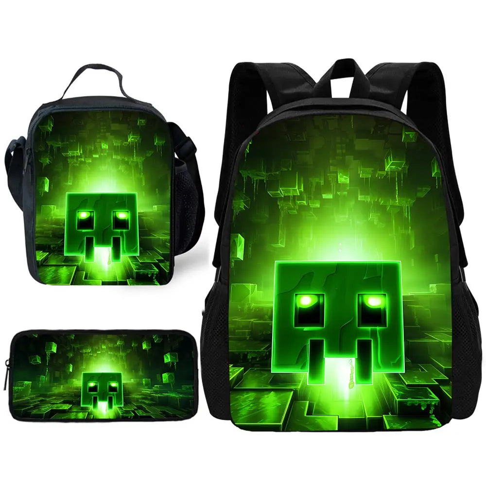 Sac à dos Minecraft - Sac à bandoulière, trousse