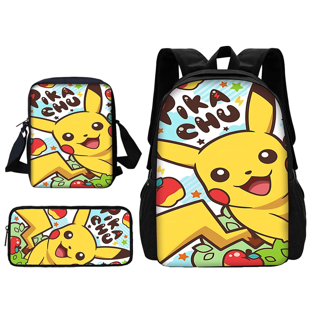 Sac à dos Pokémon - Cartable Scolaire - Sac à bandoulière, trousse