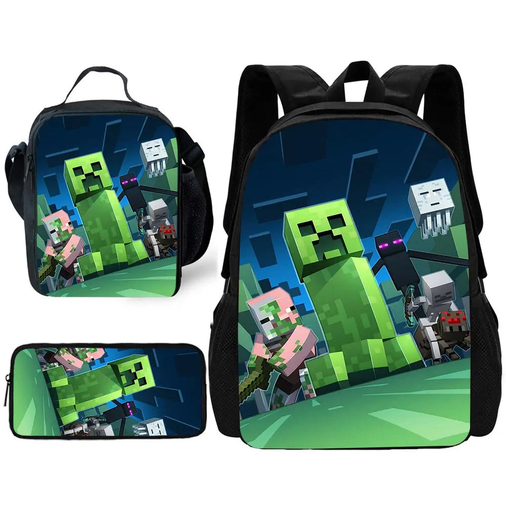Sac à dos Minecraft - Sac à bandoulière, trousse
