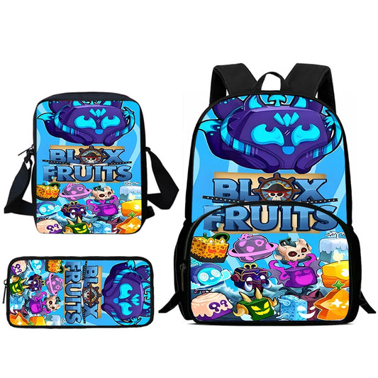 Sac Dos Blox Fruits - Cartable Scolaire Gaming Enfant Trousse Bandoulière