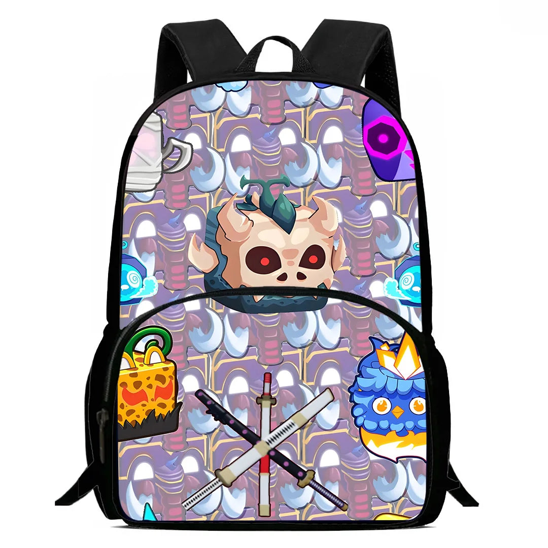 Sac Dos Blox Fruits - Cartable Scolaire Gaming Enfant Trousse Bandoulière