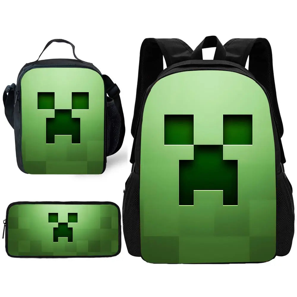 Sac à dos Minecraft - Sac à bandoulière, trousse