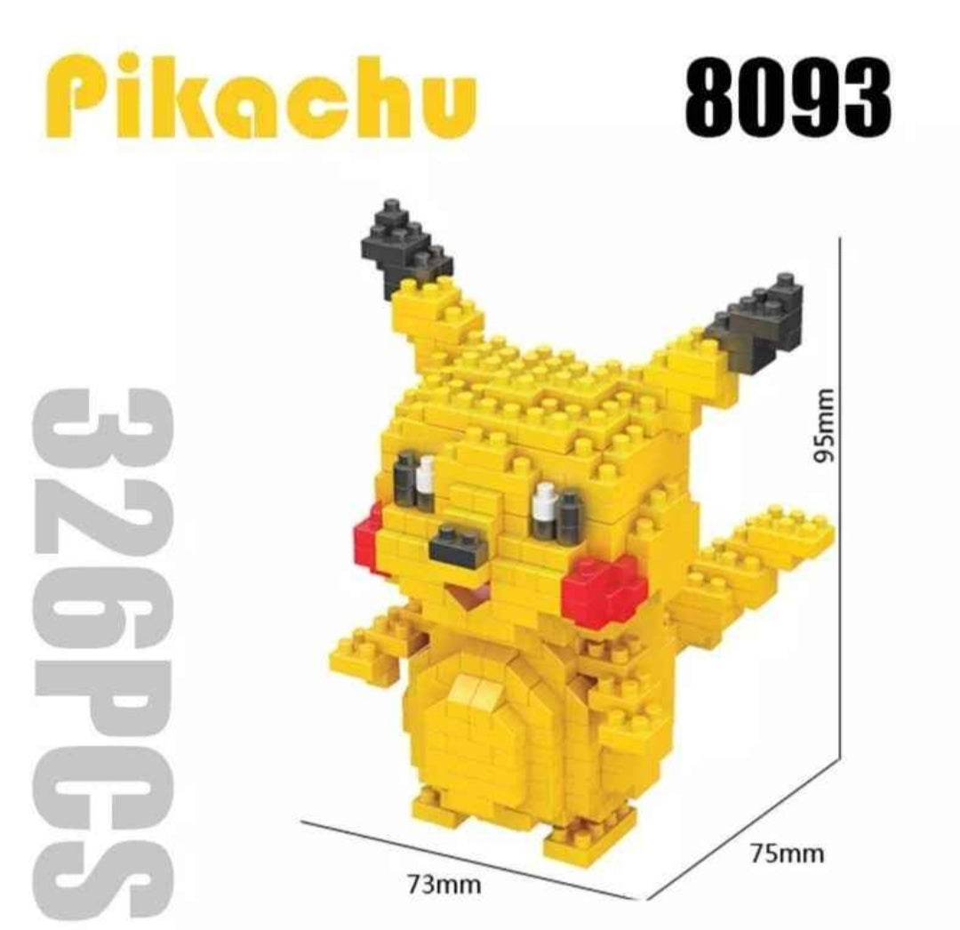 Micro Brick Pokémon 3D - Mini Briques Construction Pikachu Figurine Détaillée