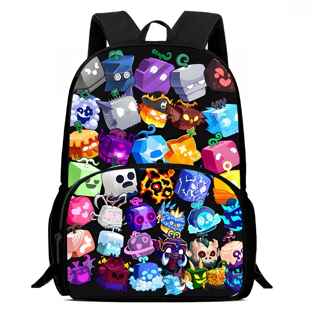 Sac à dos Blox Fruits Gaming - Cartable Scolaire, sac à bandoulière, Trousse