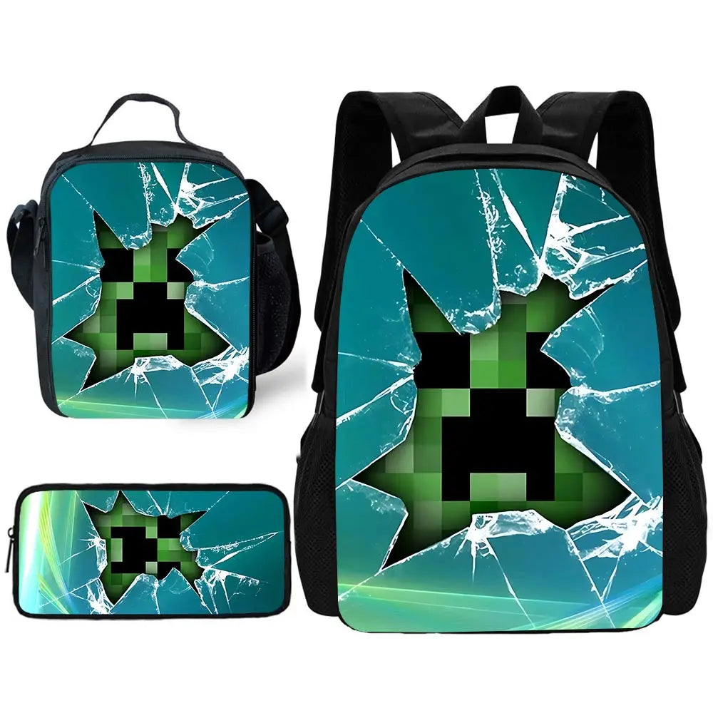 Sac à dos Minecraft - Sac à bandoulière, trousse