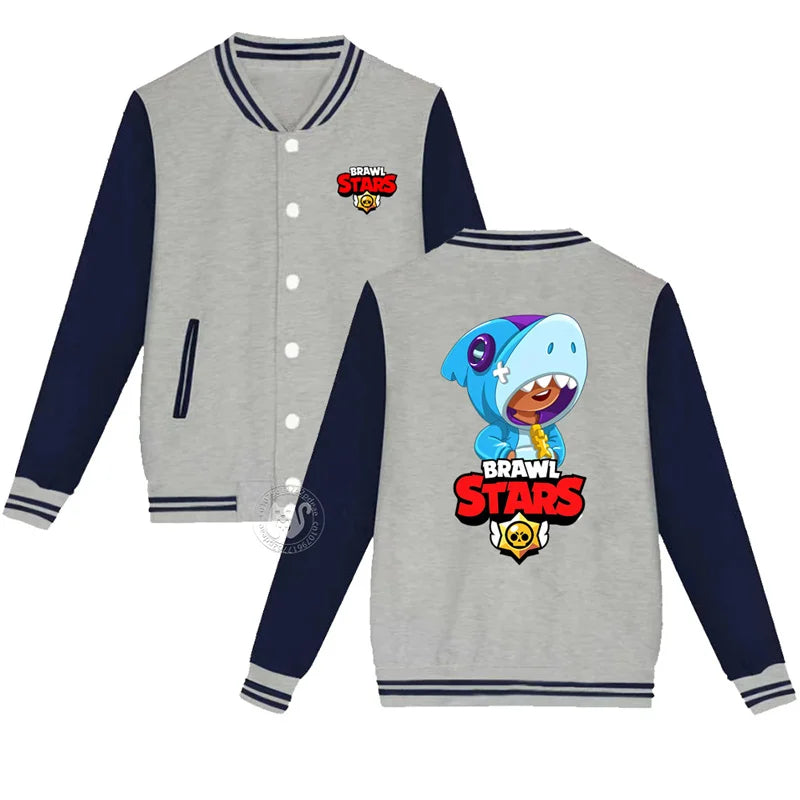 Gilet Brawl Stars Enfant - Veste Sans Manches Gaming Streetwear