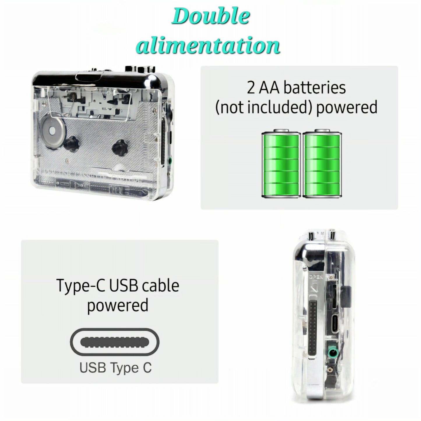 Walkman Lecteur Cassette - Baladeur Rétro Vintage Portable Musique