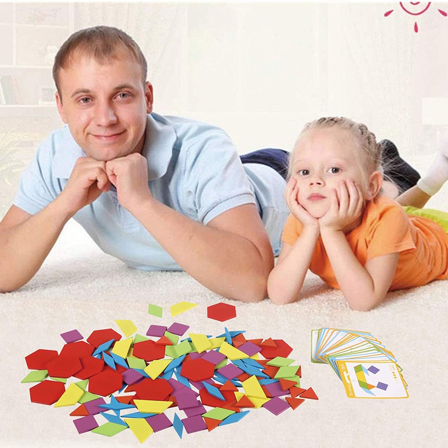 Puzzle Éducatif Bois Montessori - Jeu Apprentissage Formes Couleurs Enfant