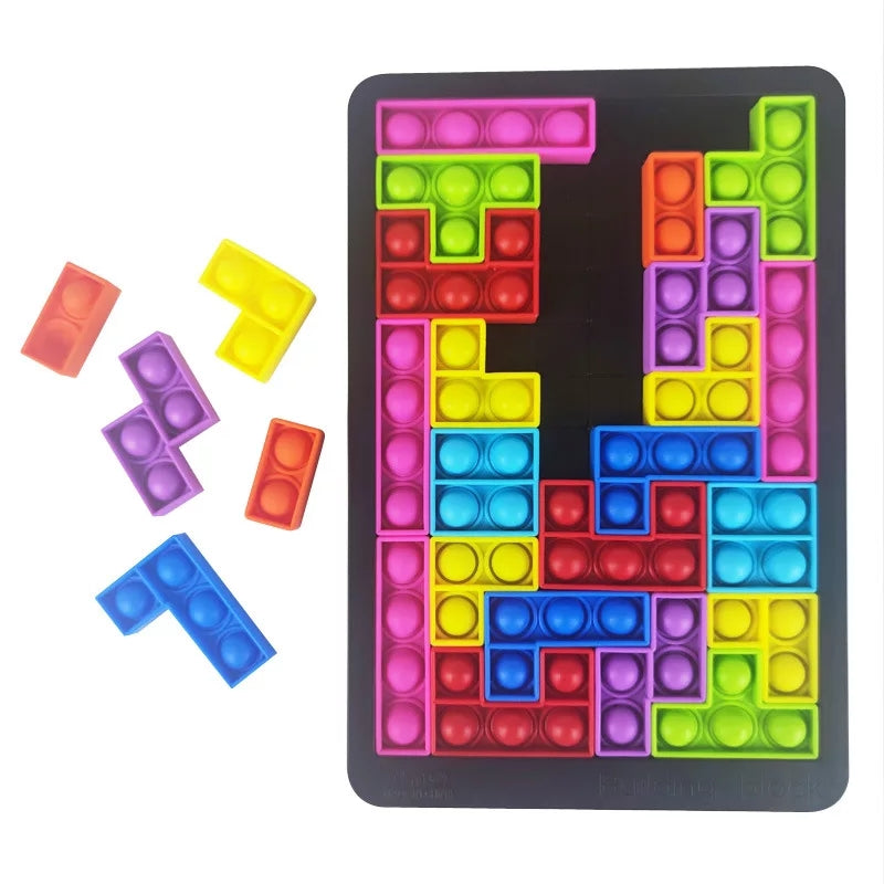 Yunii Pop Tetris Building Block - Jeu Construction Pop-It Montessori Enfant