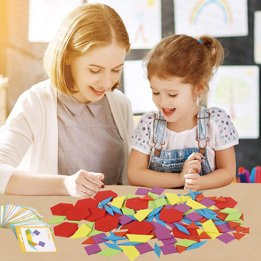 Puzzle Éducatif Bois Montessori - Jeu Apprentissage Formes Couleurs Enfant