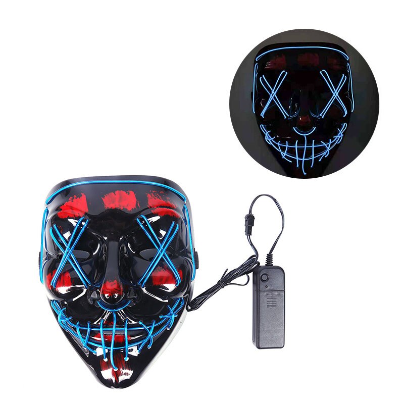 Masque à LED lumineux - masque lumineux, déguisement pour halloween