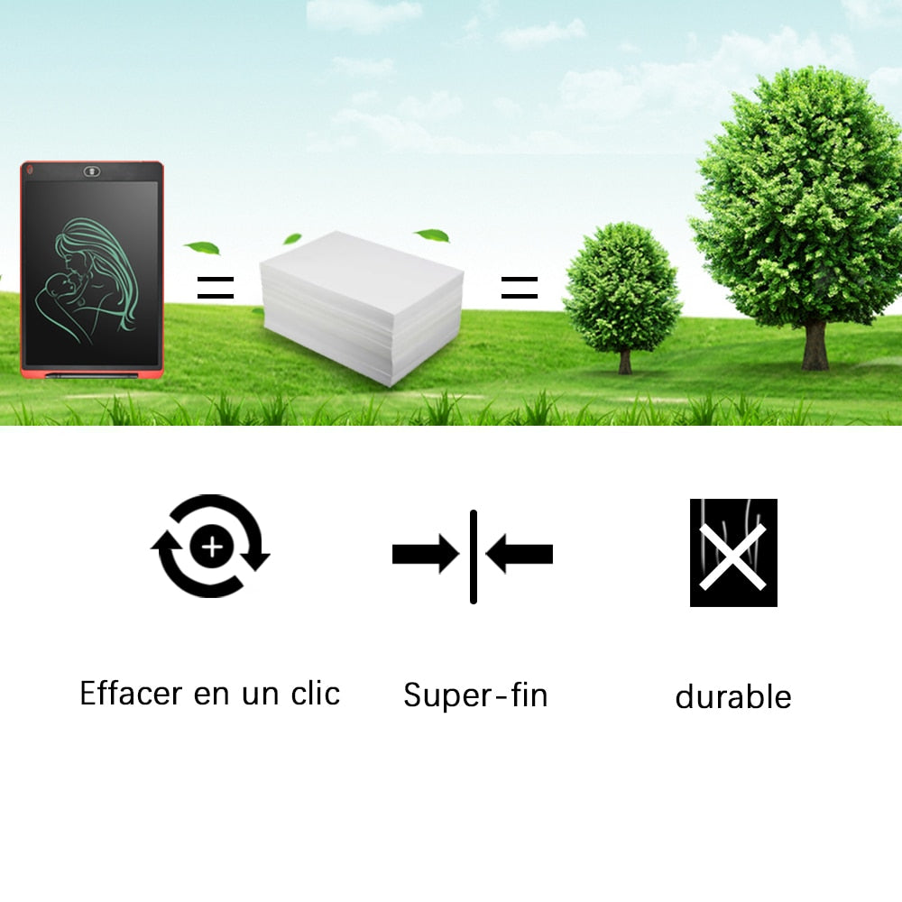 Éffacer en un clic, plus besoin de papier.