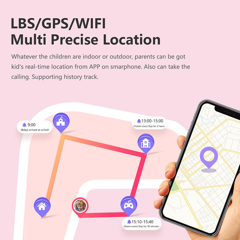 Montre Connectée Enfant 4G Vidéo - Smartwatch GPS Appel Vidéo Garçon Fille