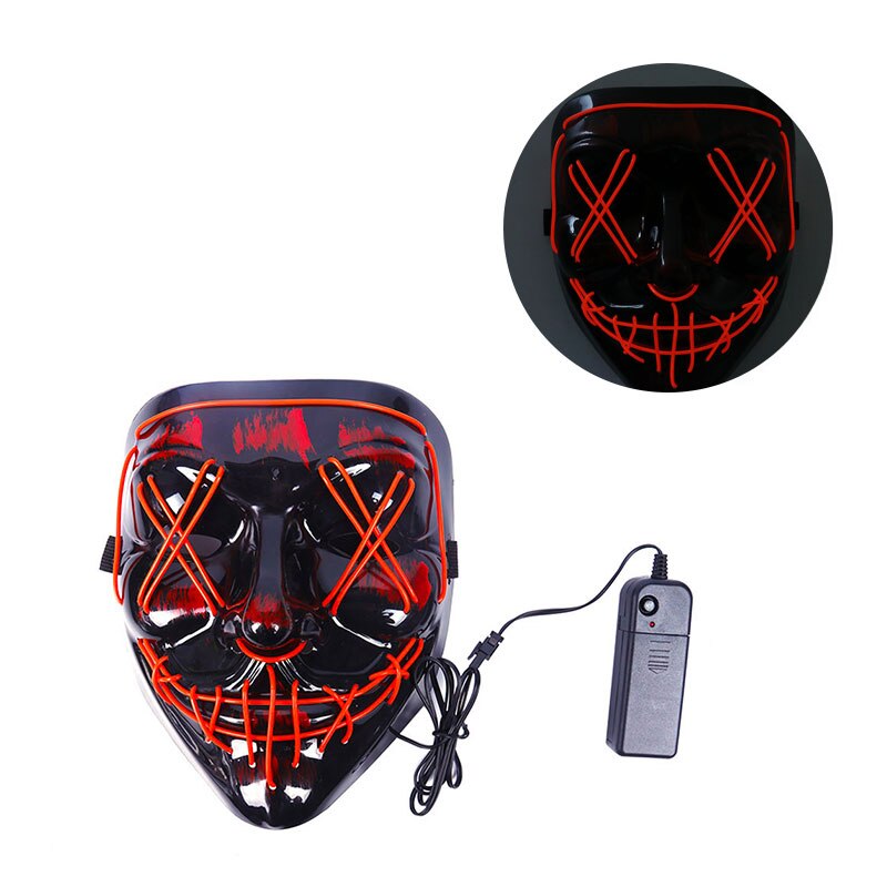 Masque à LED lumineux - masque lumineux, déguisement pour halloween