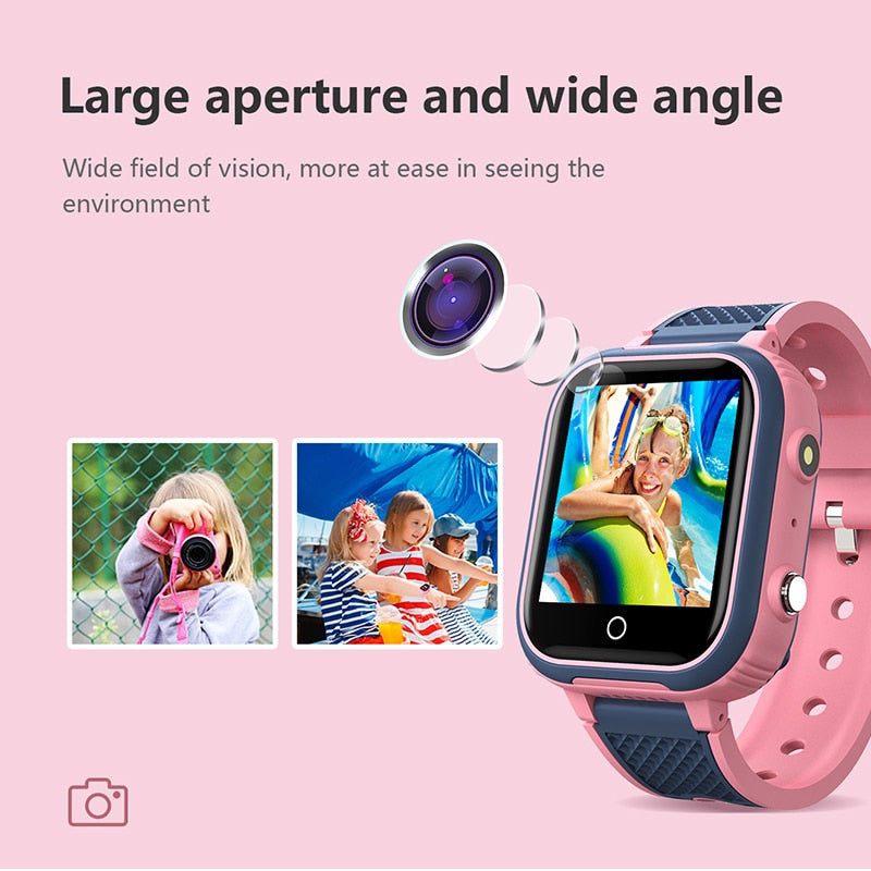 Montre Connectée Enfant 4G Vidéo - Smartwatch GPS Appel Vidéo Garçon Fille