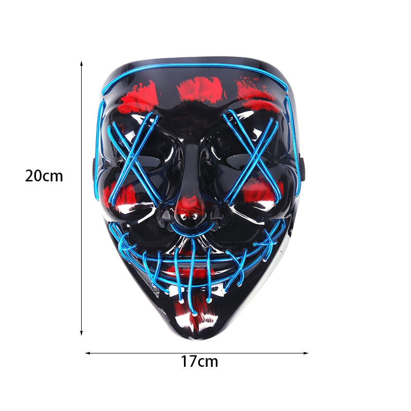 Masque à LED lumineux - masque lumineux, déguisement pour halloween