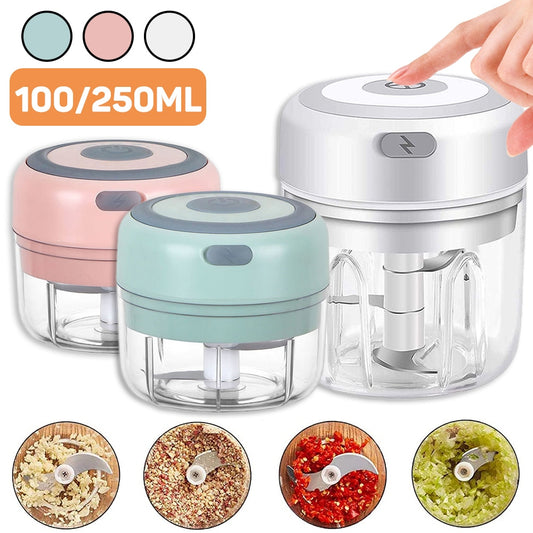 Press Ail Électrique Sans Fil - Hachoir Mixeur Portable Cuisine USB