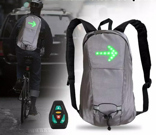 Sac à Dos LED Connecté - Sac Lumineux Sécurité Vélo Trottinette Télécommande