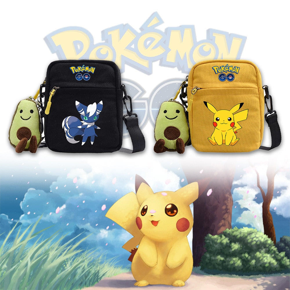 Sacoche Pokémon - Sac Bandoulière Toile Pikachu Enfant École Loisirs