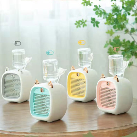 Ventilateur de Bureau USB - Rafraîchisseur Humidificateur Portable Silencieux