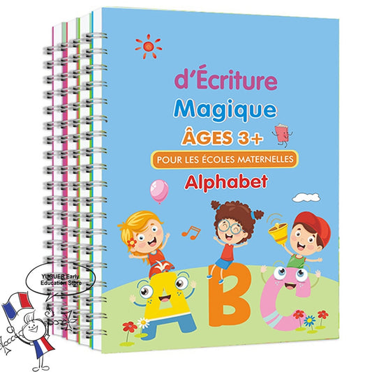 Cahier d'Écriture Magique Réutilisable - Encre Effaçable Apprentissage Enfant