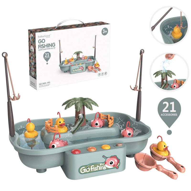 Pêche aux Canards Electrique musical - Jeu de pêche aux canards éducatif montessori pour enfants