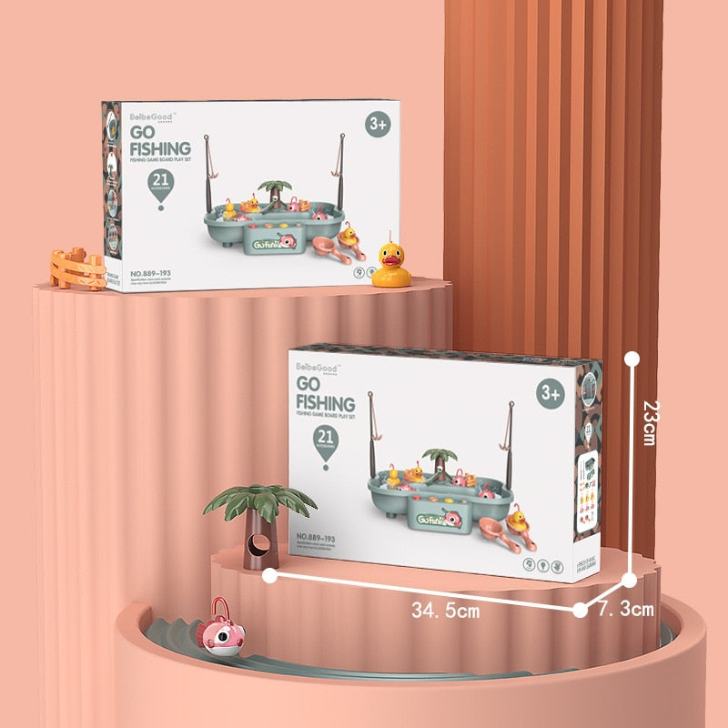 Pêche aux Canards Electrique musical - Jeu de pêche aux canards éducatif montessori pour enfants