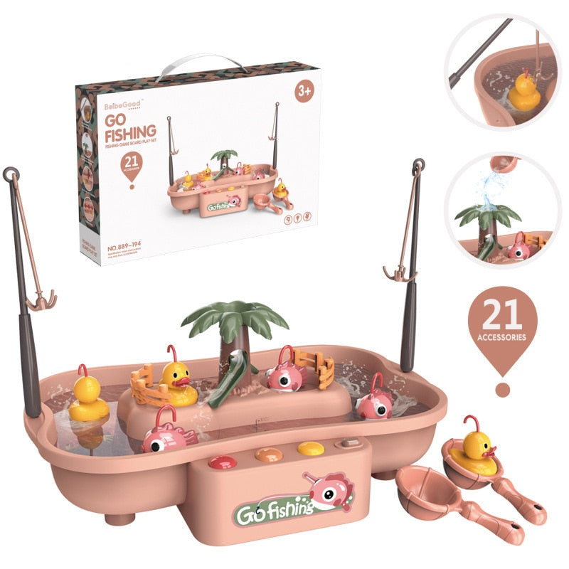 Pêche aux Canards Electrique musical - Jeu de pêche aux canards éducatif montessori pour enfants