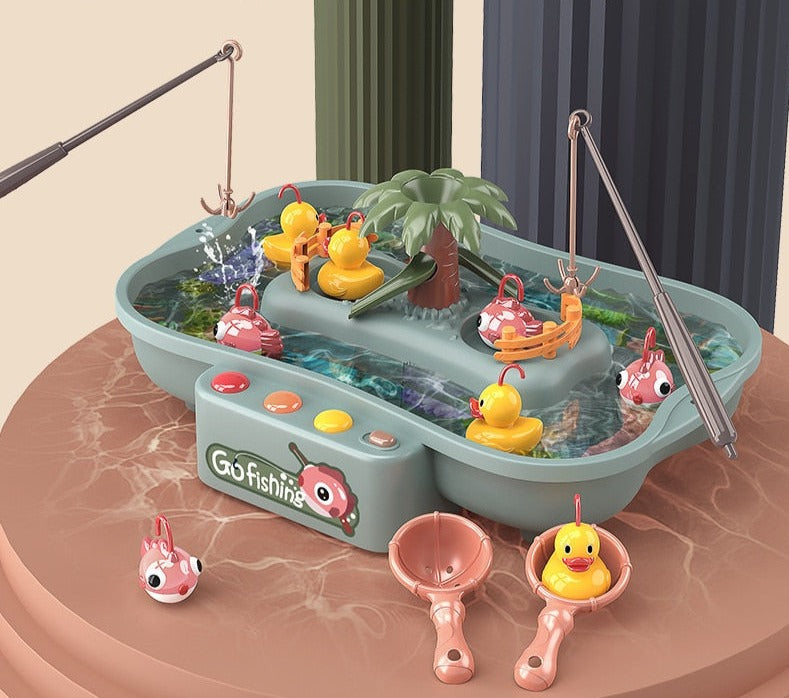 Pêche aux Canards Electrique musical - Jeu de pêche aux canards éducatif montessori pour enfants