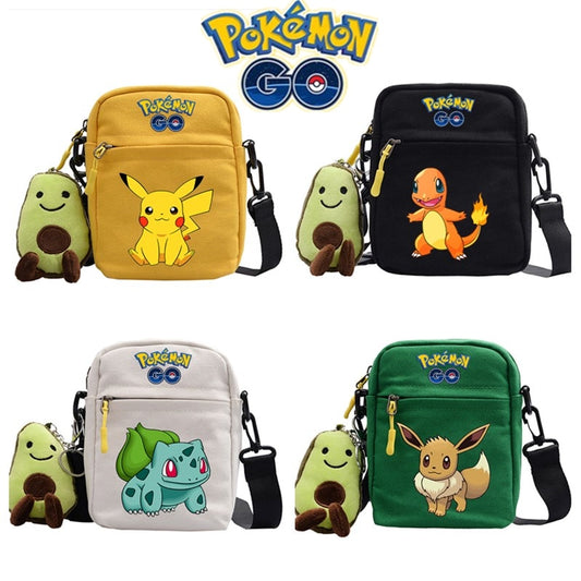 Sacoche Pokémon - Sac Bandoulière Toile Pikachu Enfant École Loisirs