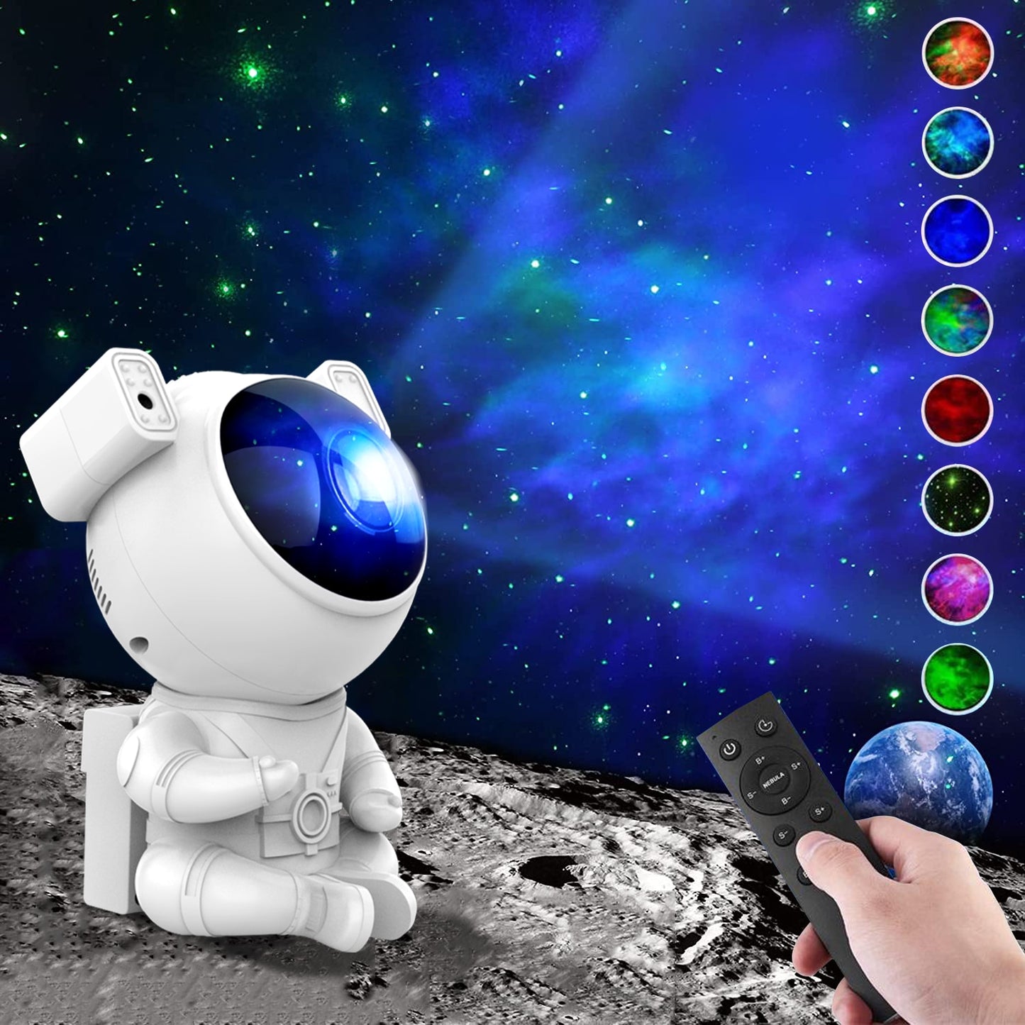 Astronaute projecteur d'étoiles - projecteur de galaxie, veilleuse étoilée, lampe de nuit