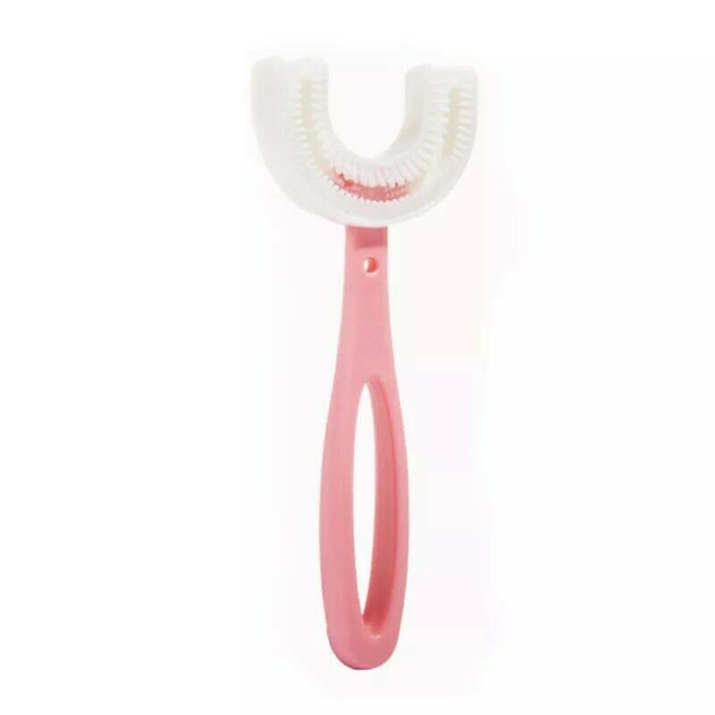 Brosse à dents en U Rose 6-12 ans