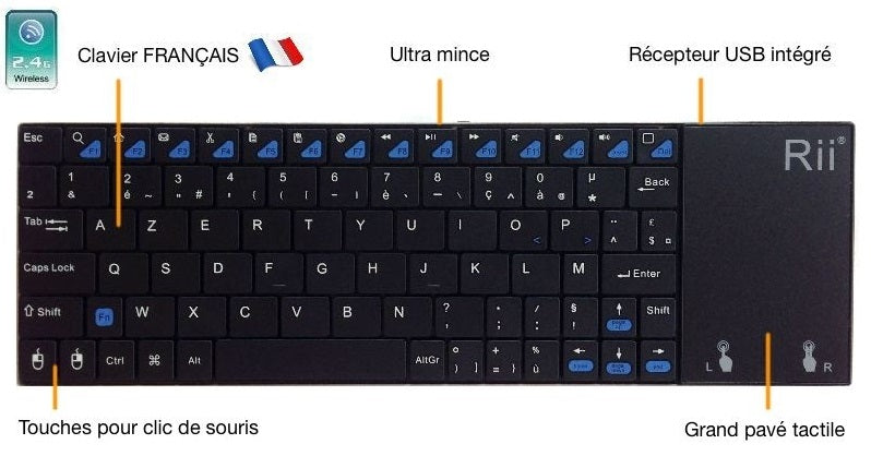 Comment utiliser le Clavier sans fil bluetooth AZERTY