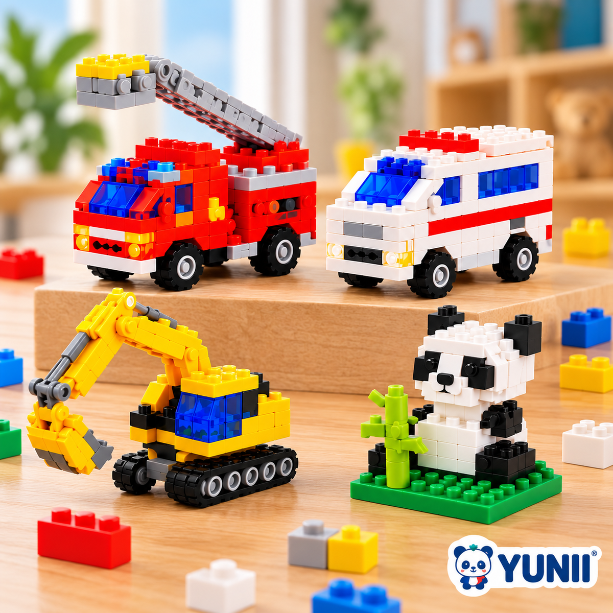 PETIT BLOCK – Mini blocs de construction véhicules et dinosaures