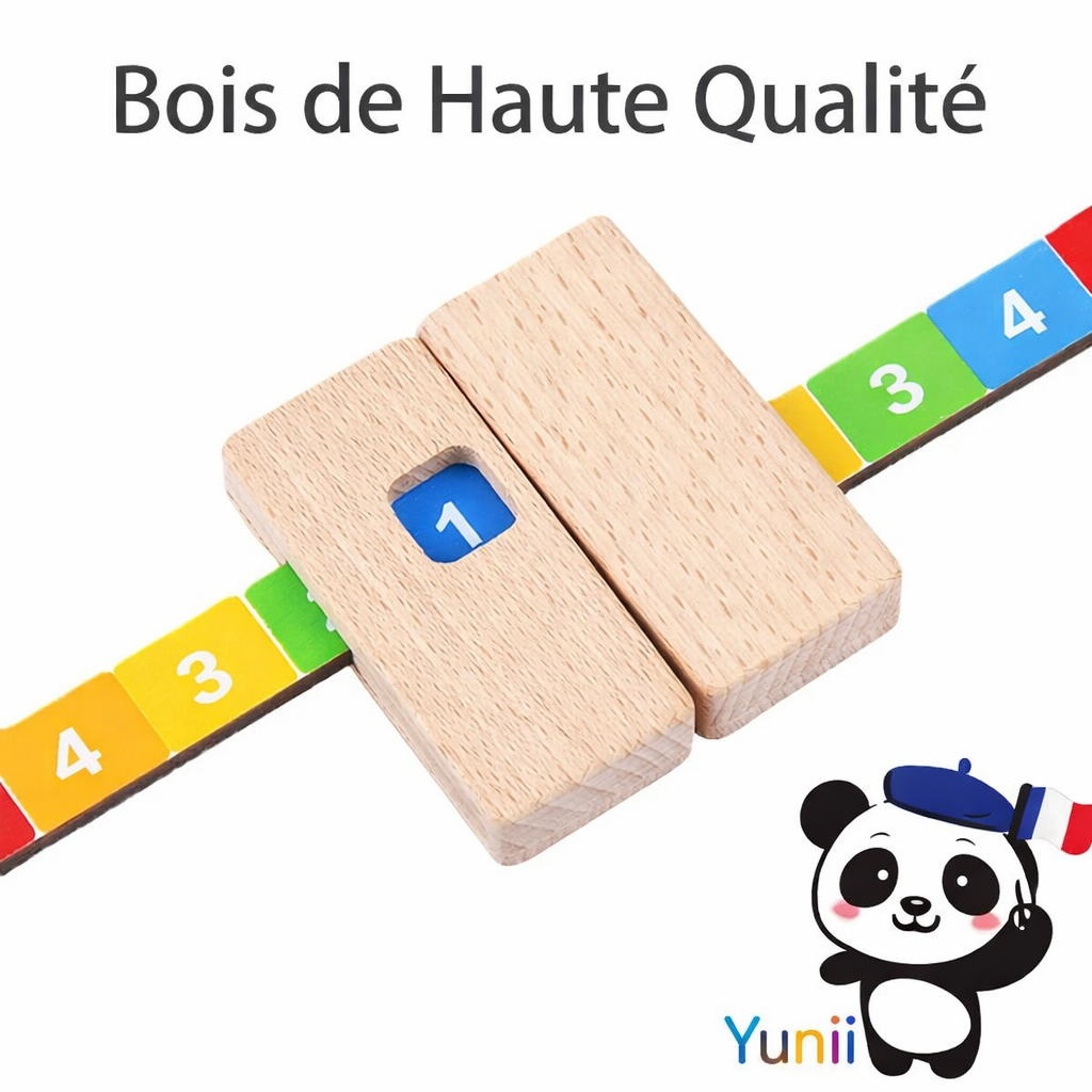 Réglette Mathématique Montessori en Bois - Apprentissage Addition & Soustraction