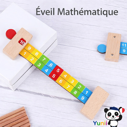 Réglette Mathématique Montessori en Bois - Apprentissage Addition & Soustraction