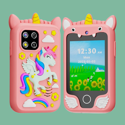 Smartphone Musical Licorne & Dino Enfant - Téléphone Jouet Éducatif Écran Tactile 8GB