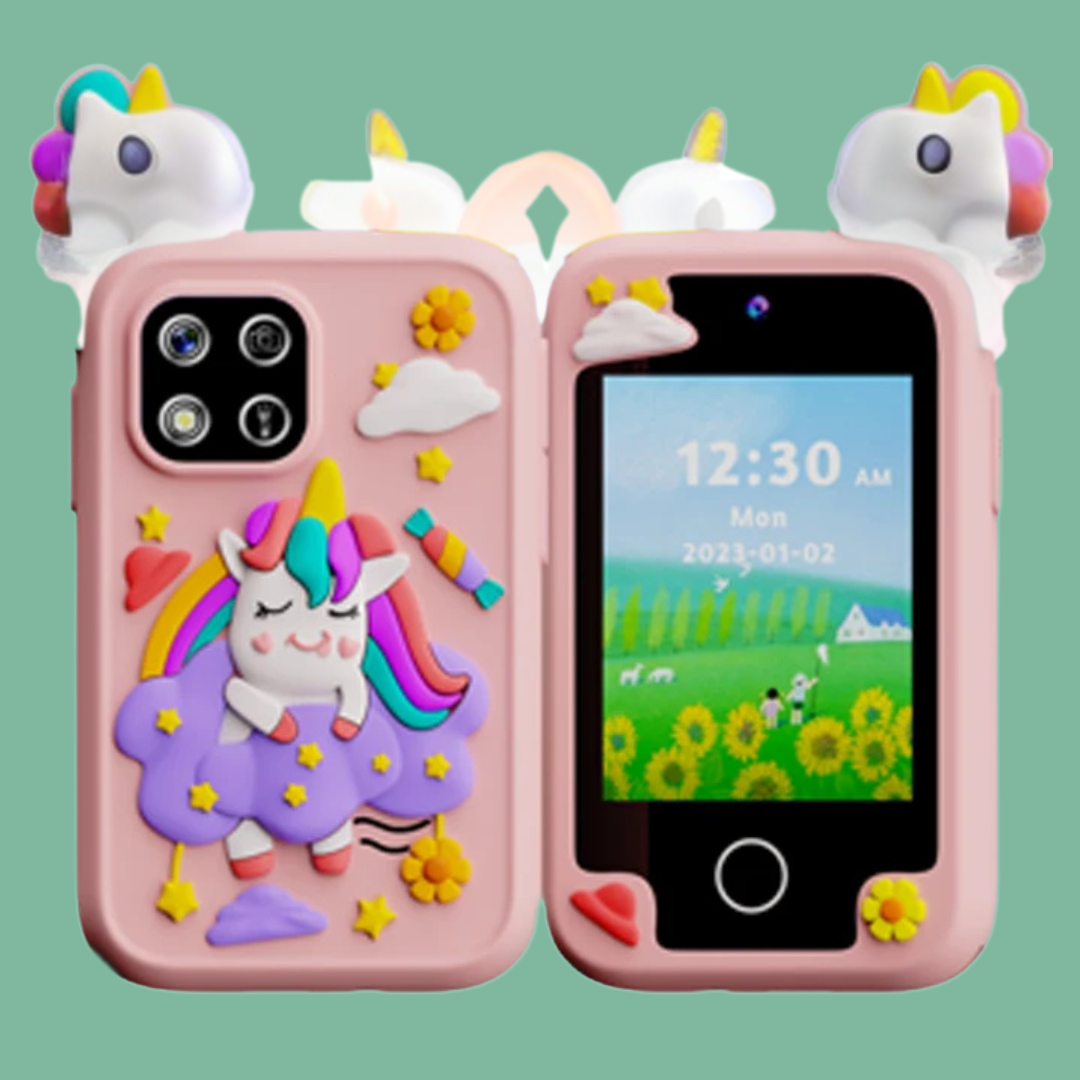 Smartphone Musical Licorne & Dino Enfant - Téléphone Jouet Éducatif Écran Tactile 8GB