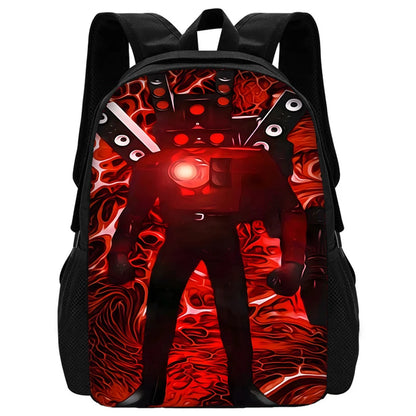 Sac à dos Skibidi - Cartable Scolaire, sac à Bandoulière, trousse
